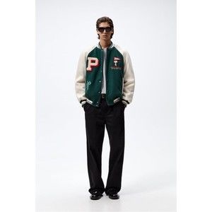 Zara peanuts varsity jacket Clearance